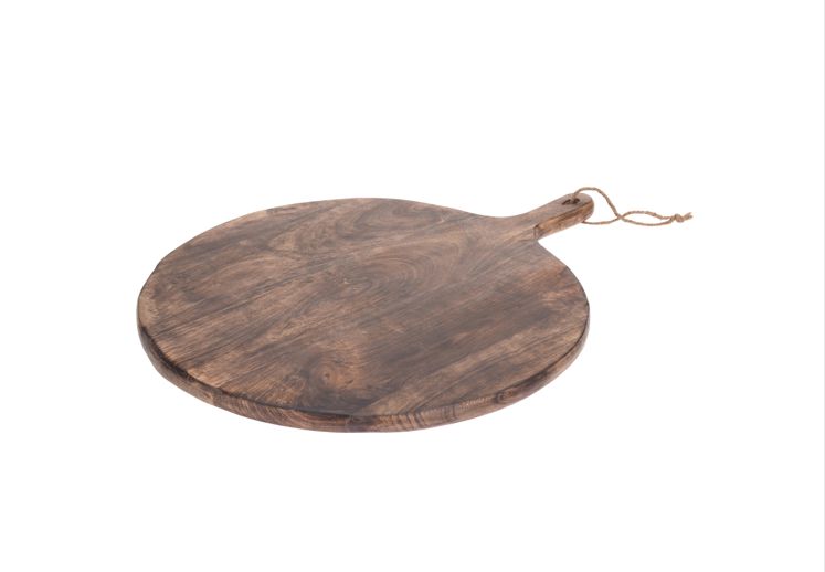 20” X 16”  BROWN WOOD CHARTREUSE CHEESE BOARD