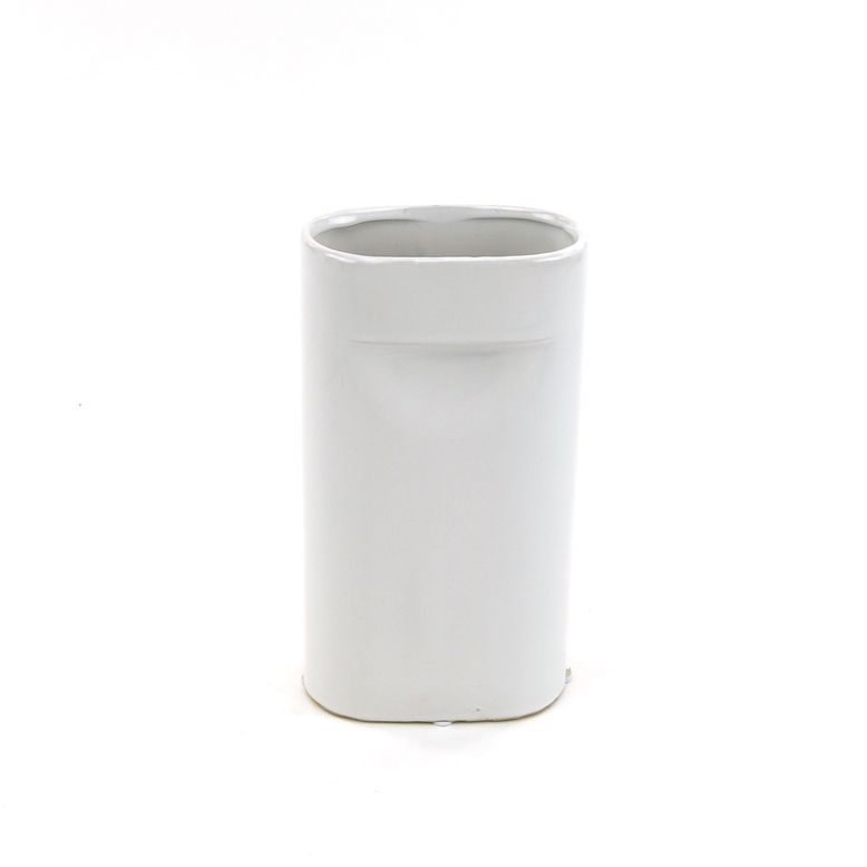 40% off was $20 now $12. 9.5”H X 5” X 2.75” MATTE WHITE CERAMIC PORTFOLIO VASE