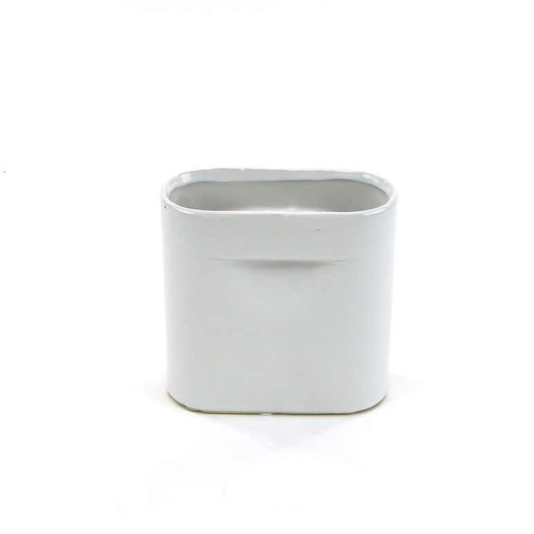 40% off was $13 now $7.79. 6”H X 6” X 2.6” MATTE WHITE CERAMIC PORTFOLIO VASE
