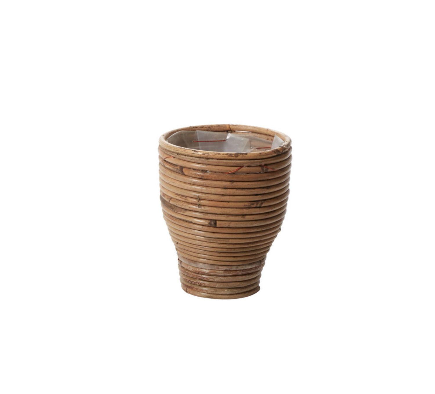 5.75”H X 4.75” NATAURAL RATTAN AROON POT