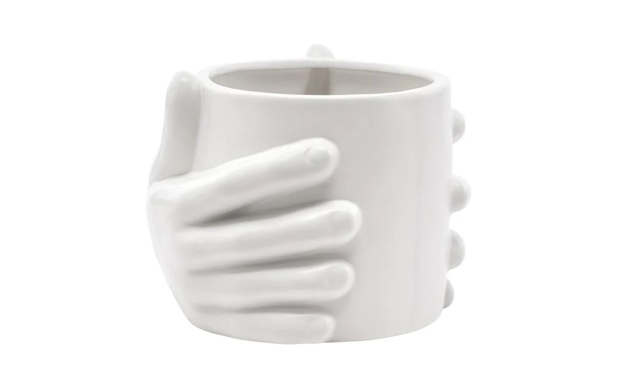 50% off was $23 now $11.49. 4.75" L x 4.75" W x 4.75" H White Cache with Hands