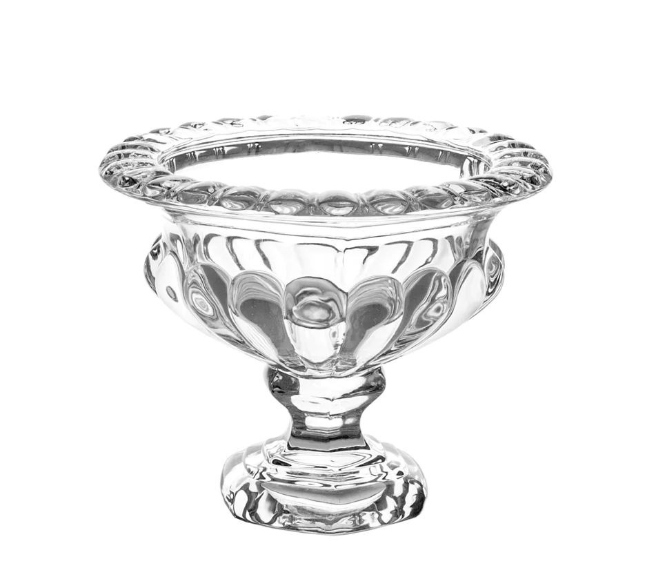 8.5”H X 10”THICK GLASS COMPOTE