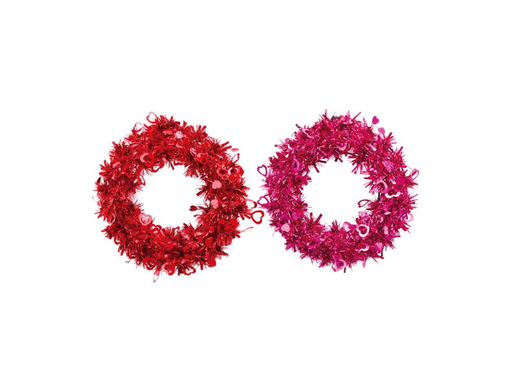 11” TINSEL DECORATION WREATH ND