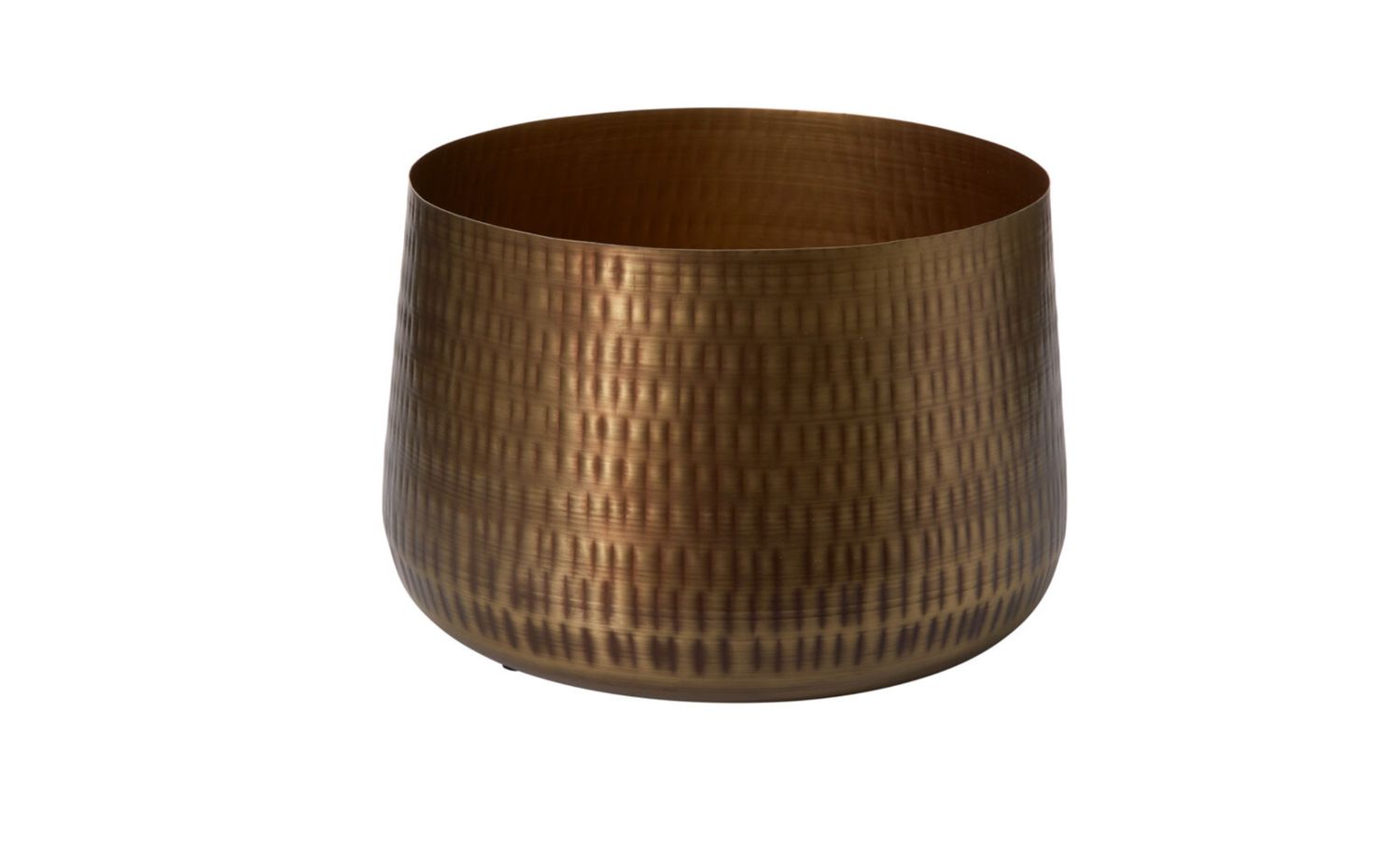 8.75”H X 13” GOLD METAL JARDIN POT