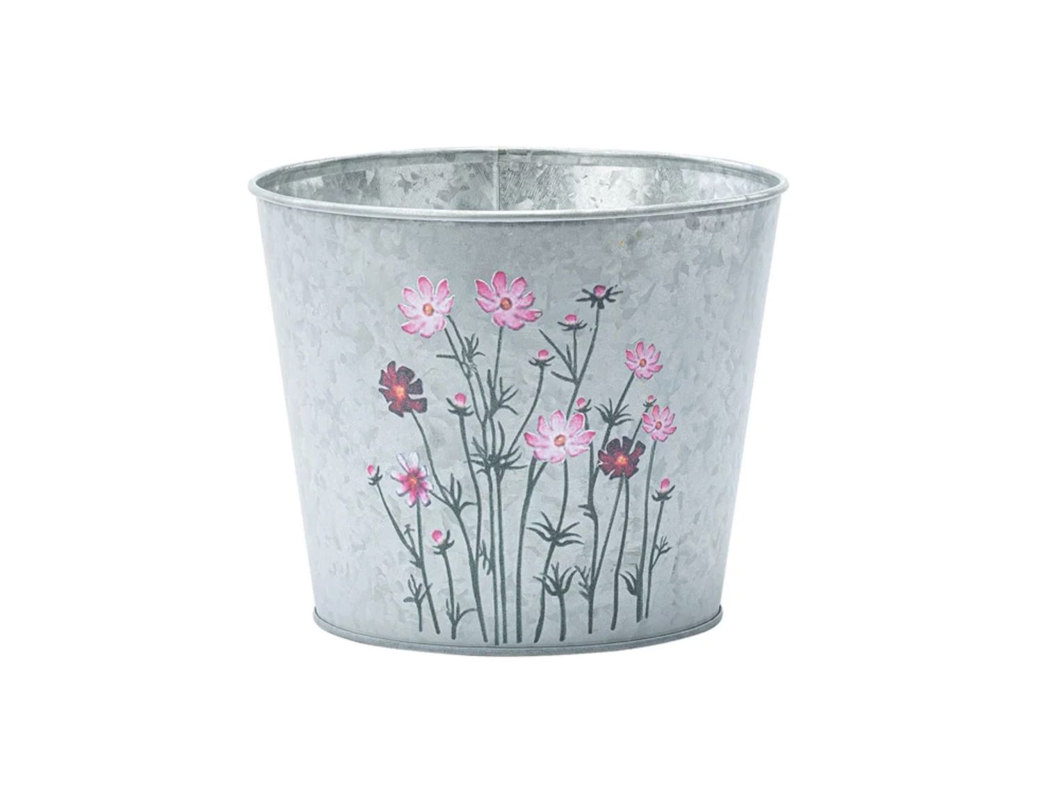 6.5"H X 7" PINK FLOWERS POT COVER, REG  $7.99