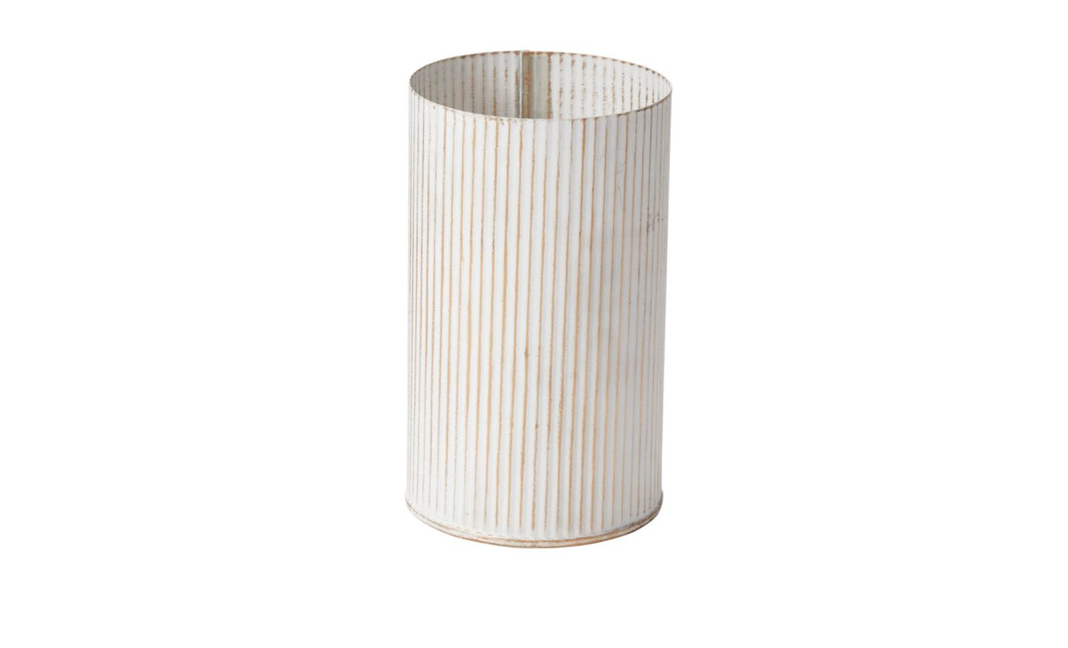 7.5”H X 4.5” METAL WHITEWASHED NORAH VASE