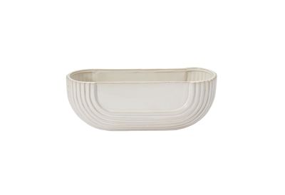 4.5”H X 12” X 4.5” WHITE CERAMIC EOS COLLECTION