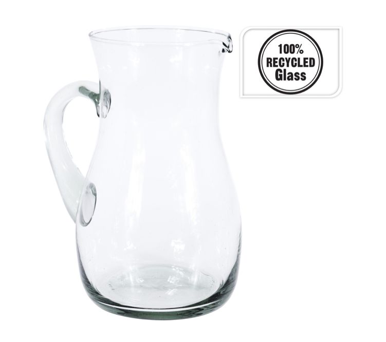 2LTR RECYCLED GLASS PITCHER, REG $14.99