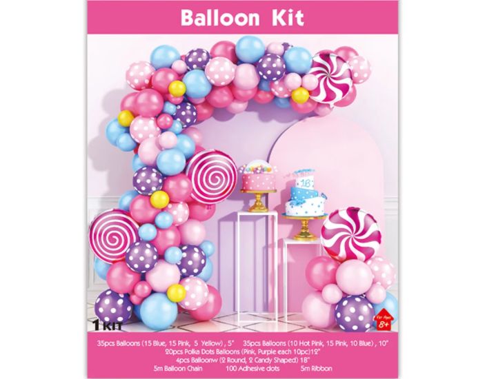 DOTS AND SWIRLS BALLOON KIT MIX