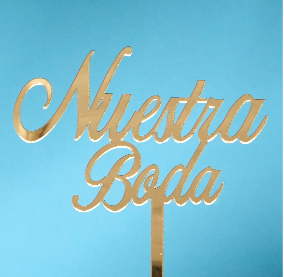 4.5"W X 3.5"H  ACRYLIC "NUESTRA BODA" PICK