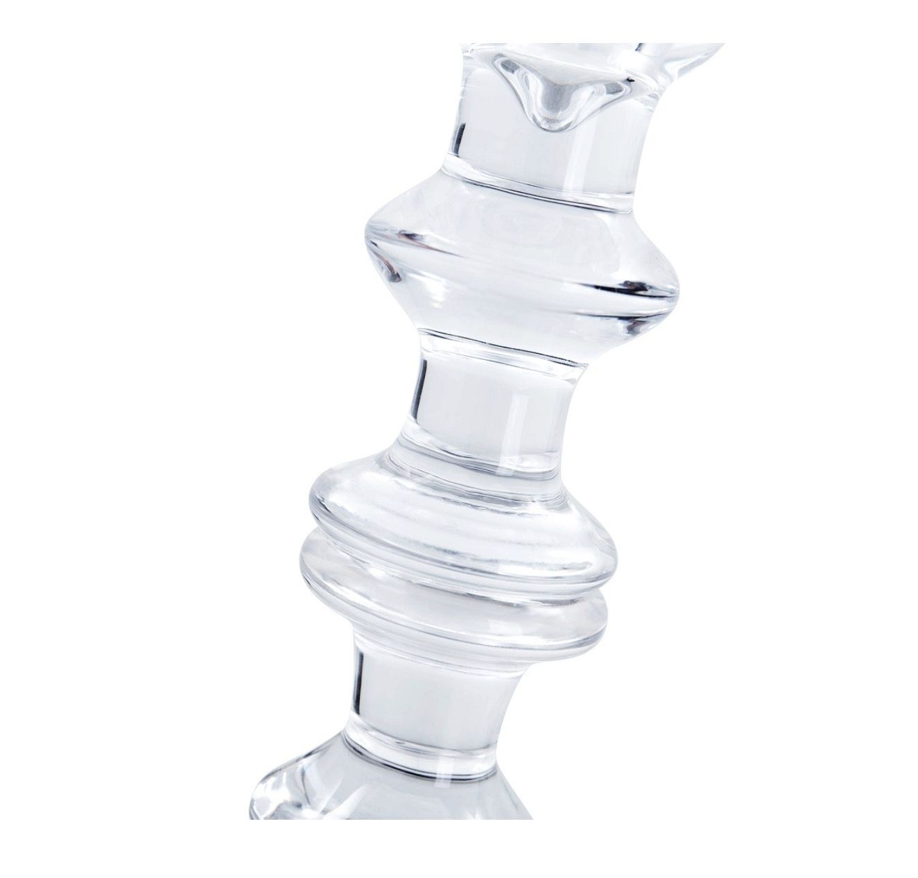 7.25”H X 4.5” CRYSTAL GLASS CANDLEHOLDER FOR PILLAR AND/OR TAPER