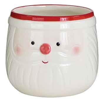 4" X 4" SANTA FACE CERAMIC POT, reg $5.99 nd