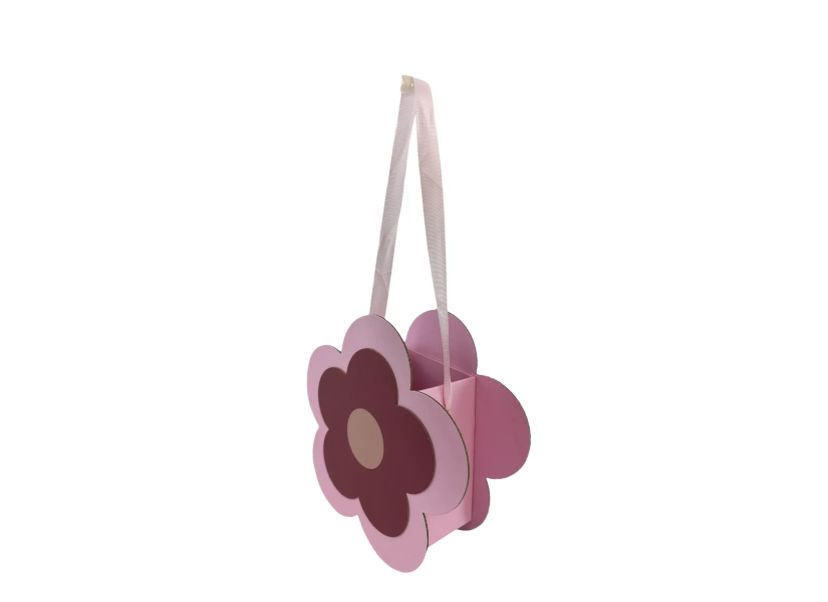 9.5" x 9.5"x 3.5" PINK FLORAL BOX, PINK FLOWER, reg $9.99