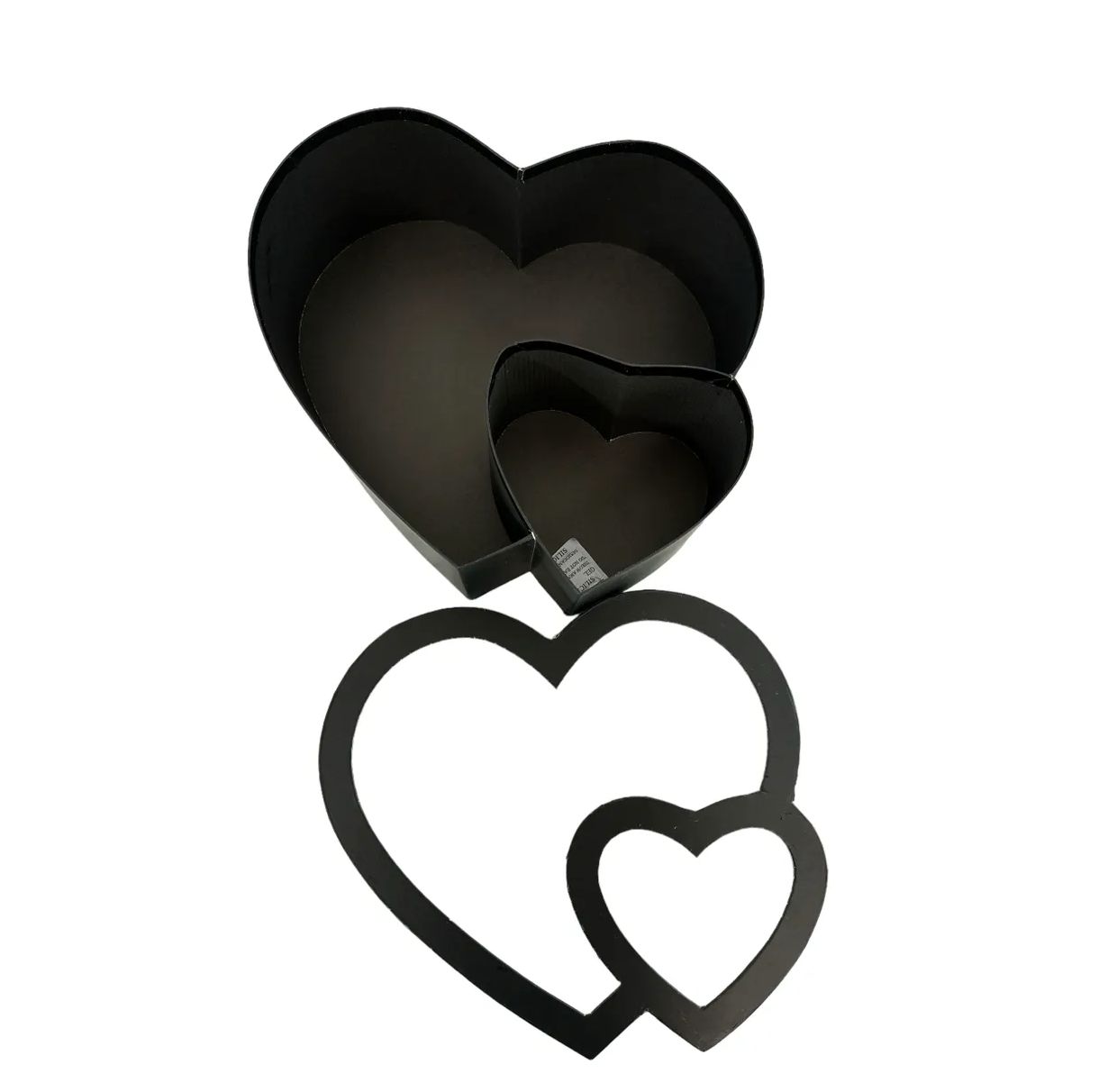 BLACK DOUBLE HEART BOX WITH LID, reg $12.99