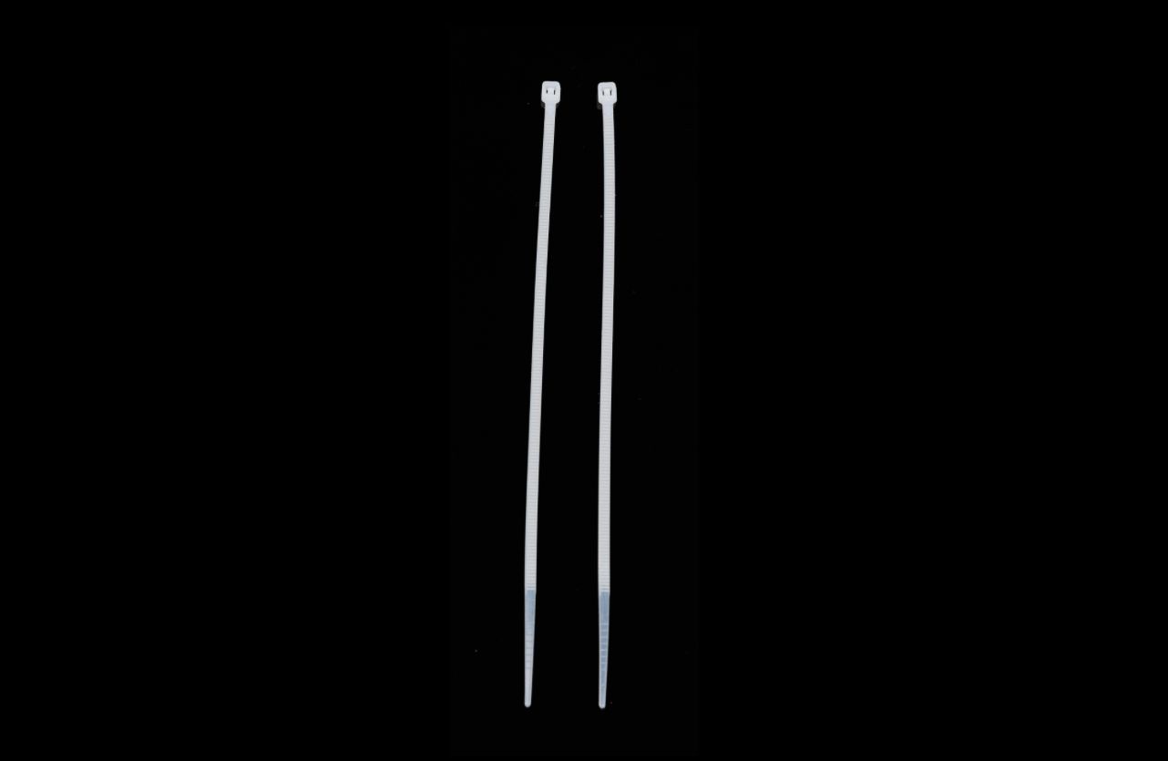 6" WHITE ZIP TIES, 100 PCS TIE STRAPS