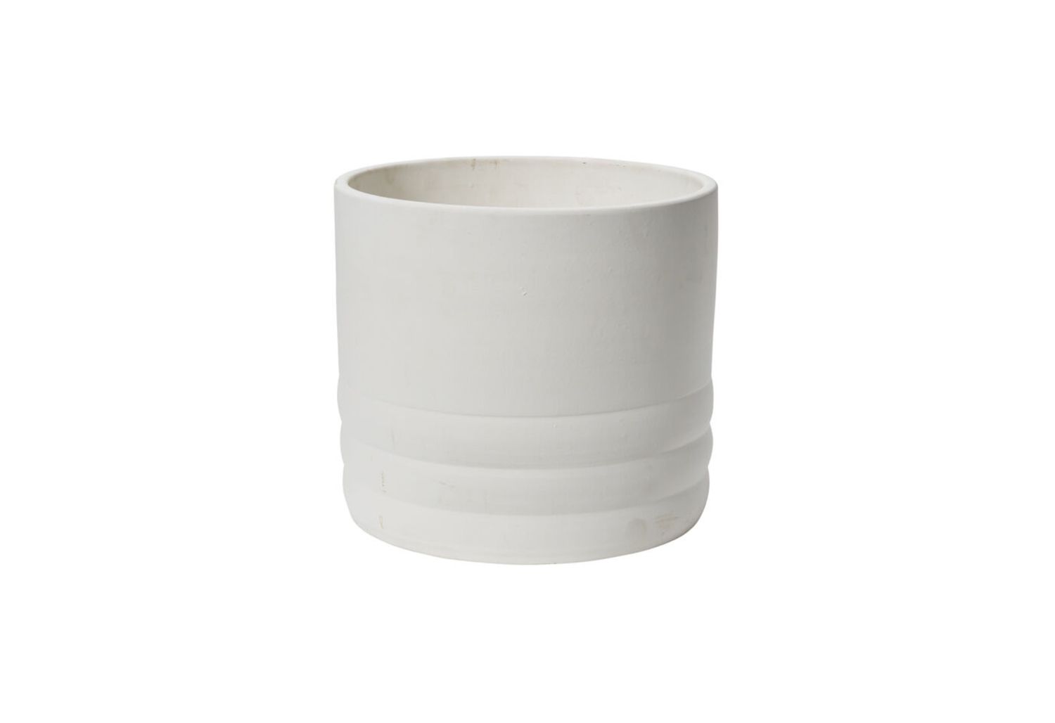 12.25”H X 13.25” WHITE CERAMIC TIRZAH POT