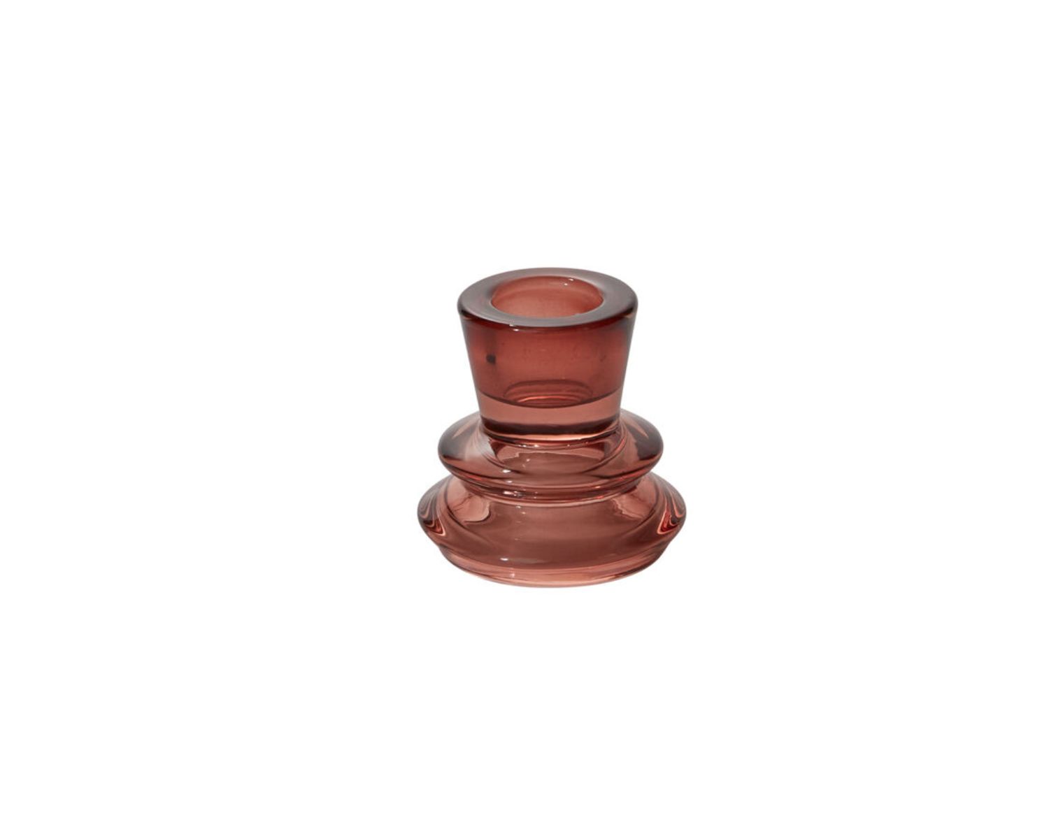 2.25”h x 2.5”BROWN GLASS TAPER SUMBA CANDLEHOLDER 50% off was $6.40 now $3.20