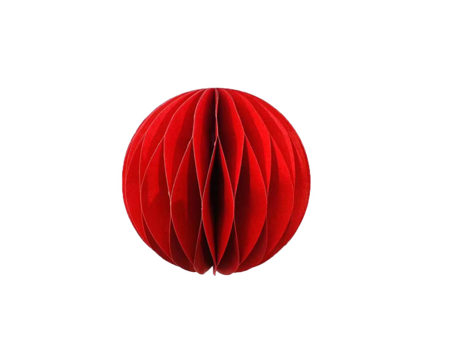 6” RED CHRISTMAS PAPER HONEYCOMB BALL