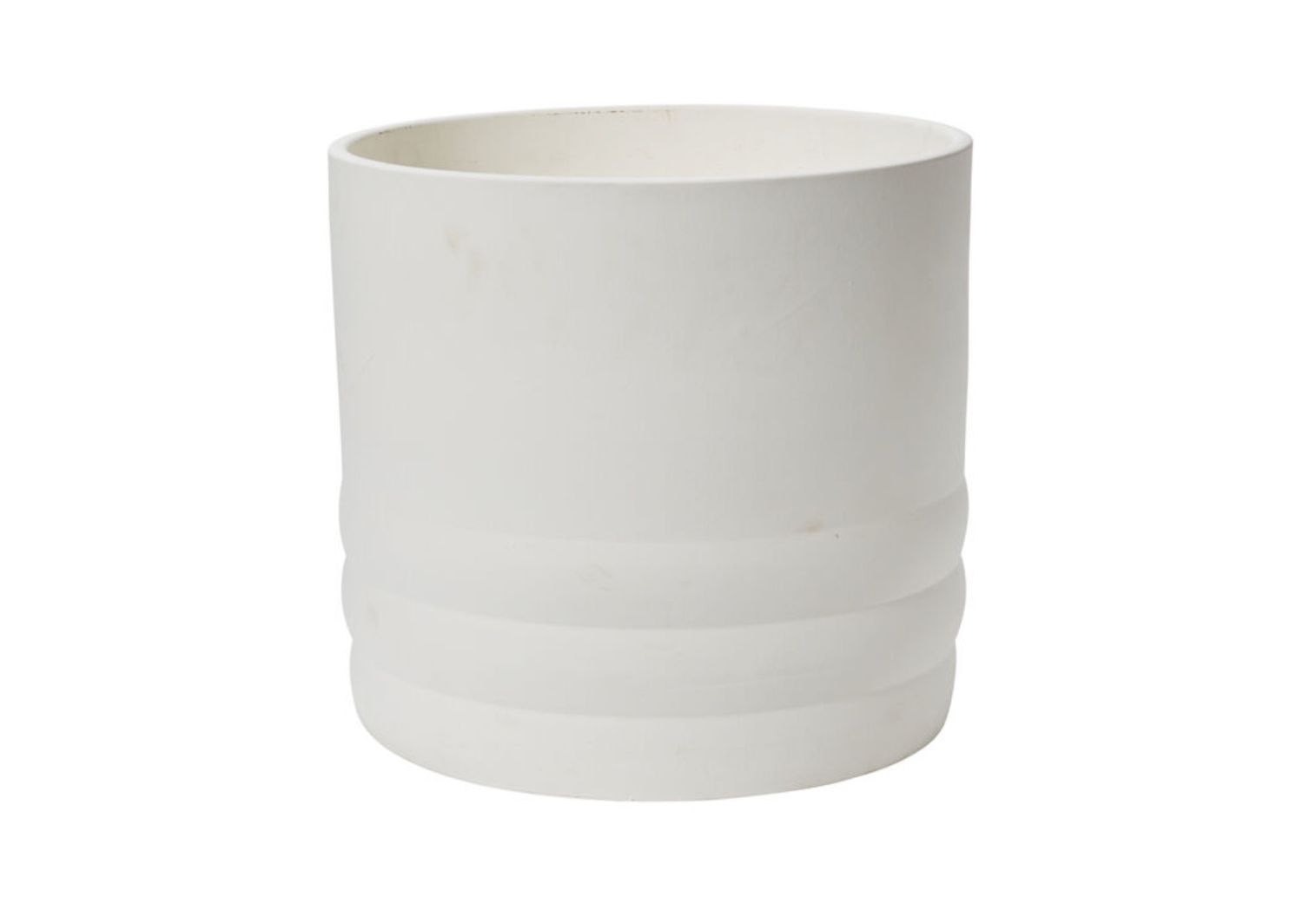14”H X 14.25” WHITE CERAMIC TIRZAH POT
