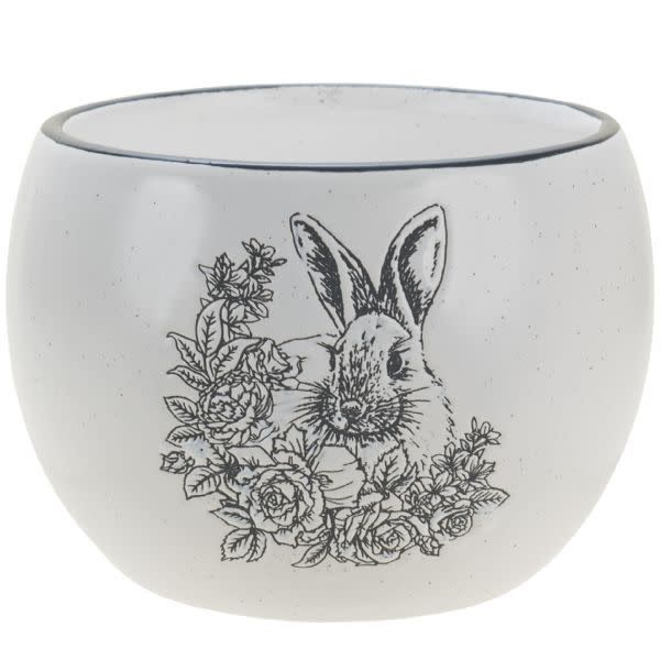 4.25" ROUND BUNNY PLANTER