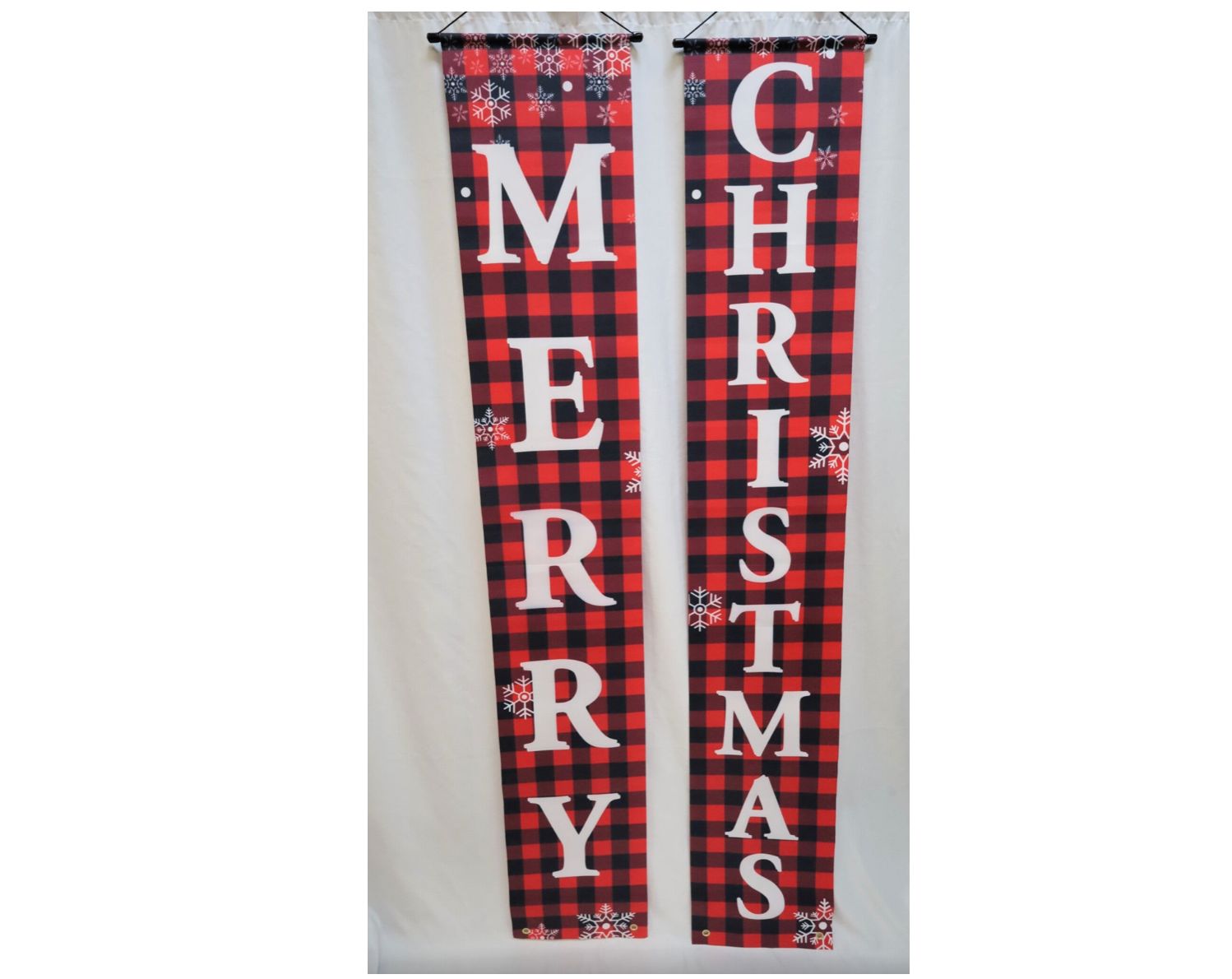 6FT X 12 MERRY CHRISTMAS BANNER 2PCS SET