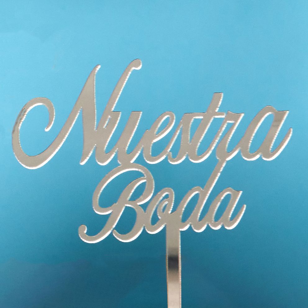 4.5"W X 3.5" ACRYLIC "NUESTRA BODA" PICK