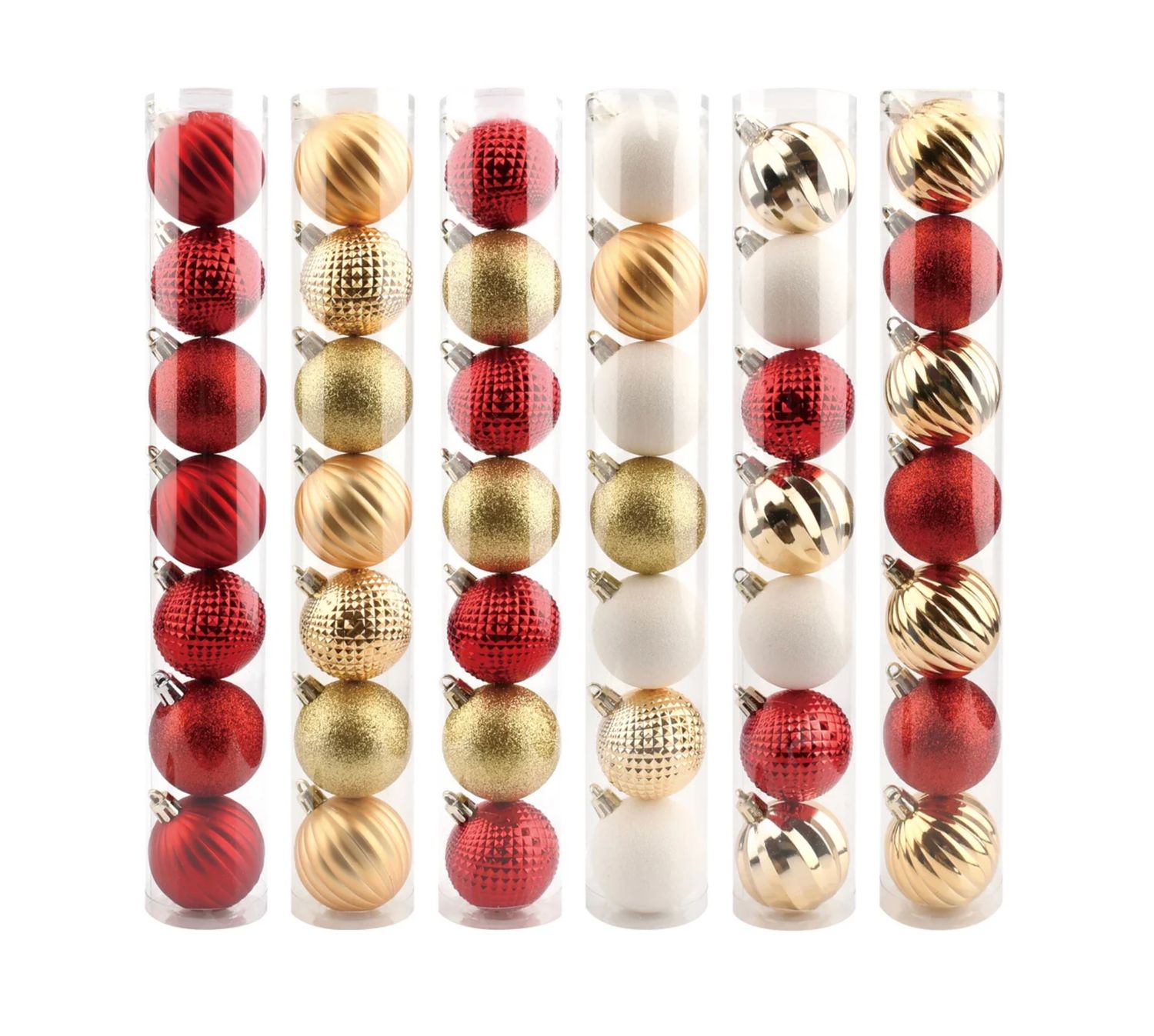 7ct CHRISTMAS BALL ORNAMENT SET 5CM (PRICE PER PACK)