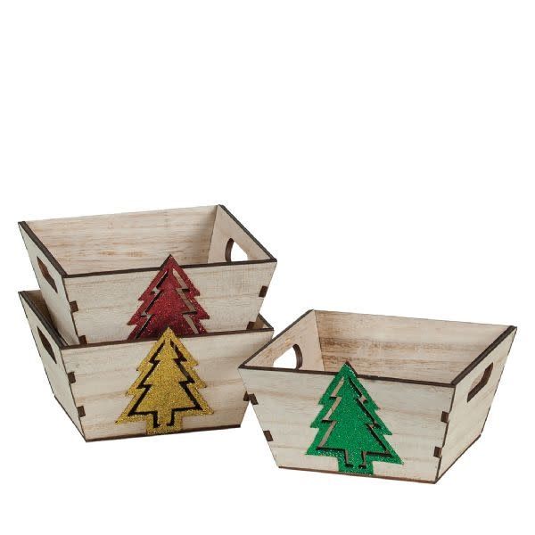 5.5" SQUARE WOOD XMAS TREE, reg $3.99