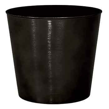 4.5”H X 4.75” BLACK PLASTIC TAPERED CYLINDER