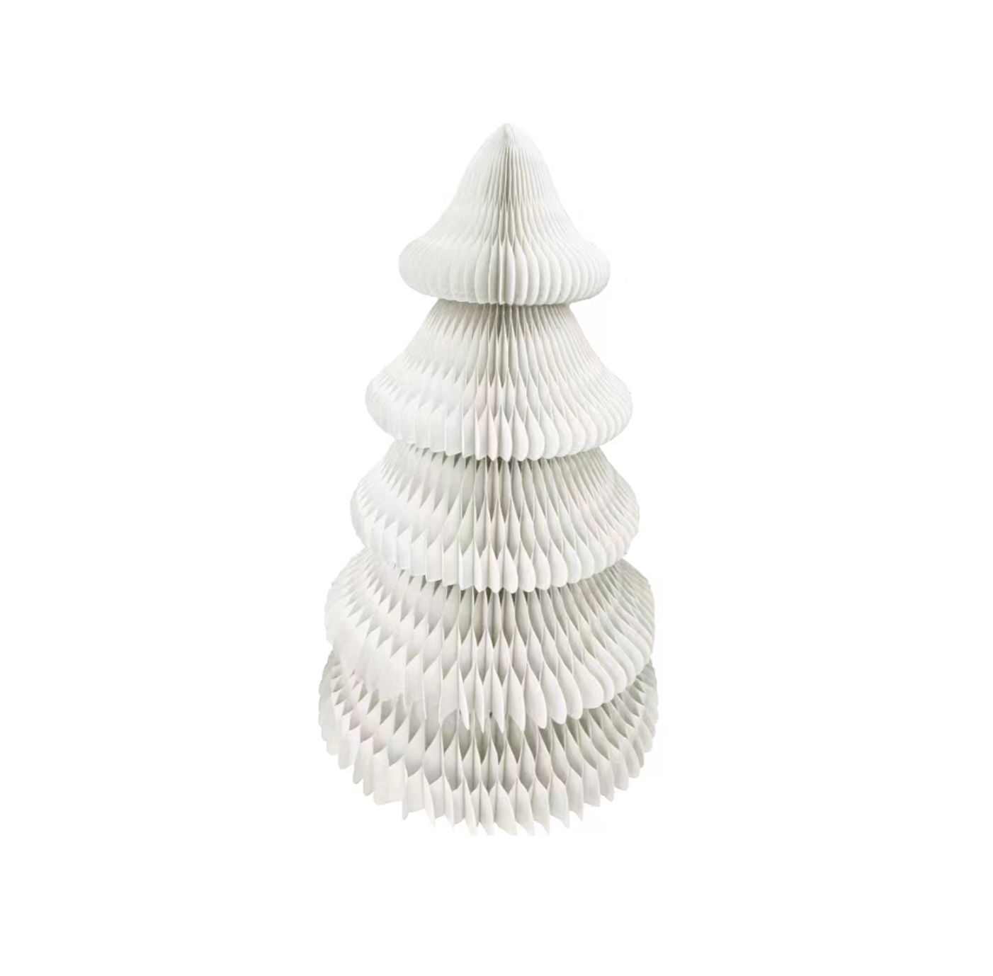 48”H WHITE HARD PAPER HONEYCOMB CHRISTMAS TREE
