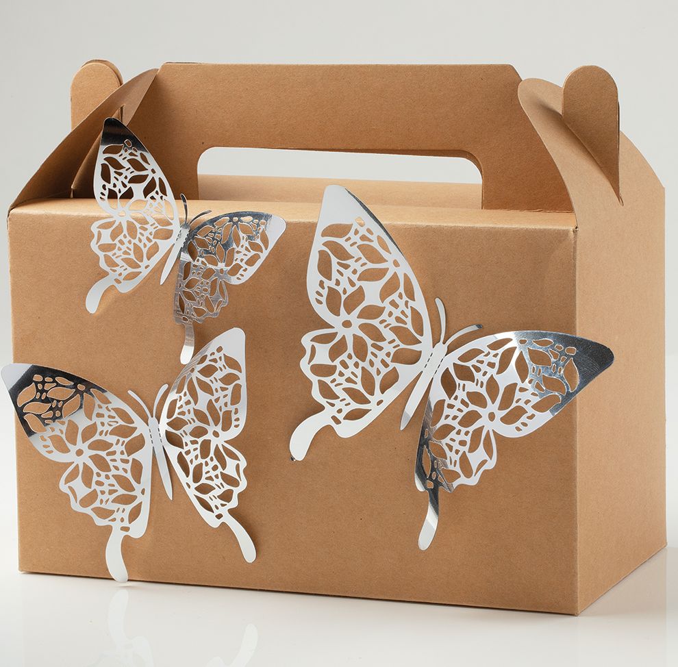 METALLIC BUTTERFLIES, 3" , 4", 4.5"