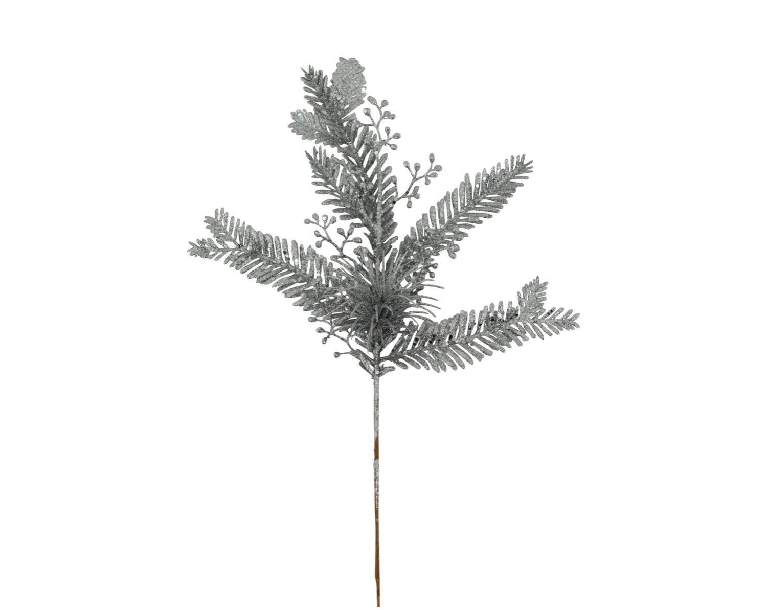 13”H SLIVER GLITTER MIMOSA MIXED PICK