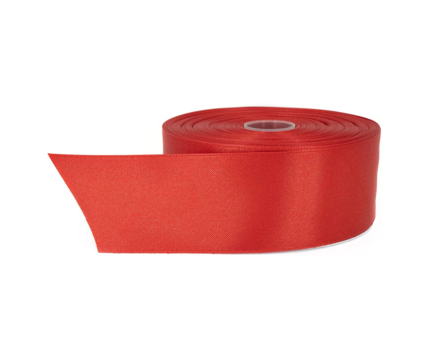 2" RED DOUBLE FACE RED RIBBON, 50 YDS, NO DISCOUNT