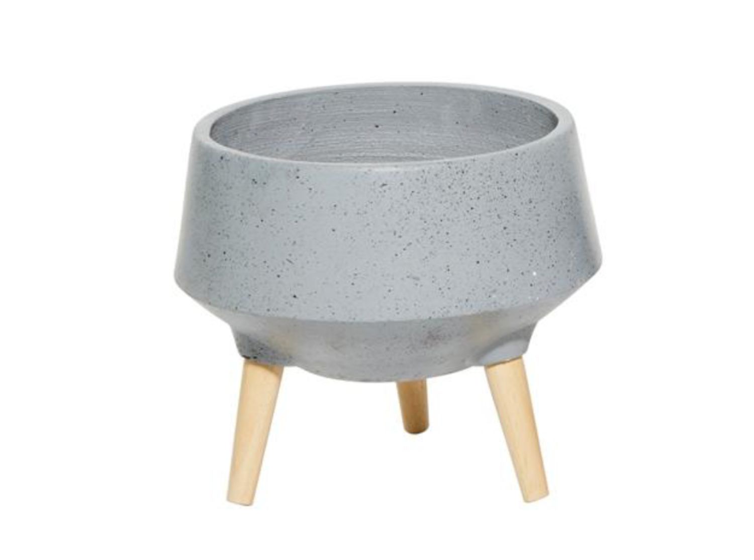 12”h x 14” LARGE LIGHT GREY HEXAGON MAGNESIUM OXIDE CONTEMPORARY PLANTER(NOT WATER TIGHT)