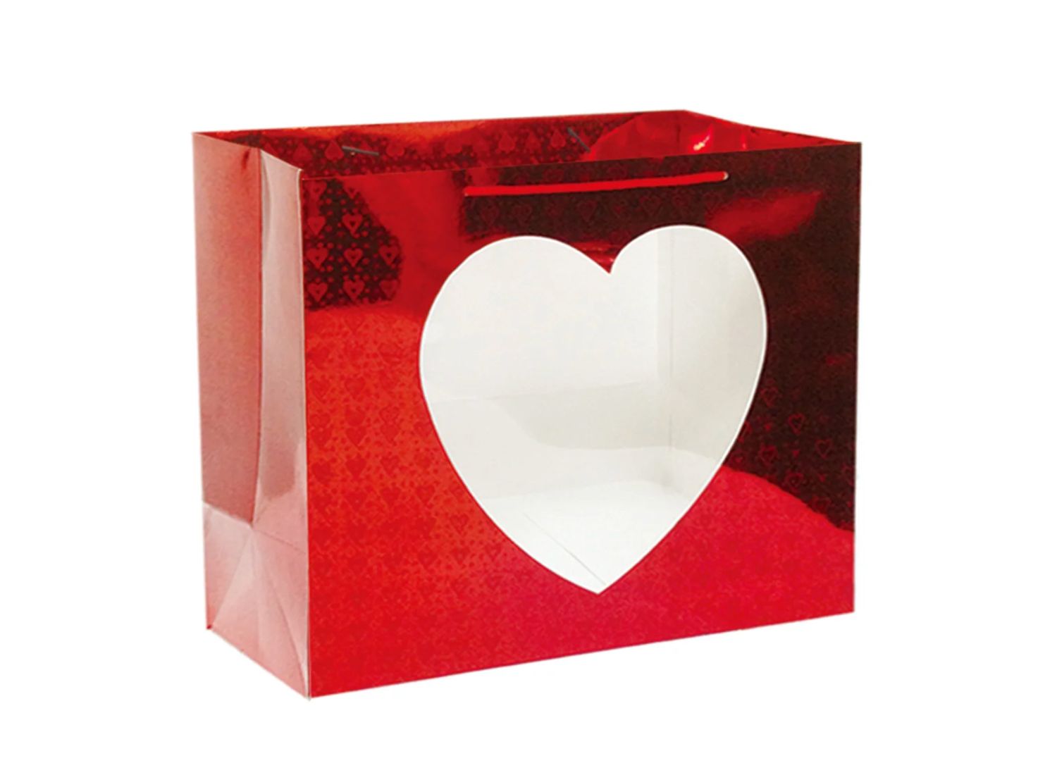 13" X 12" HEART WINDOW BAG