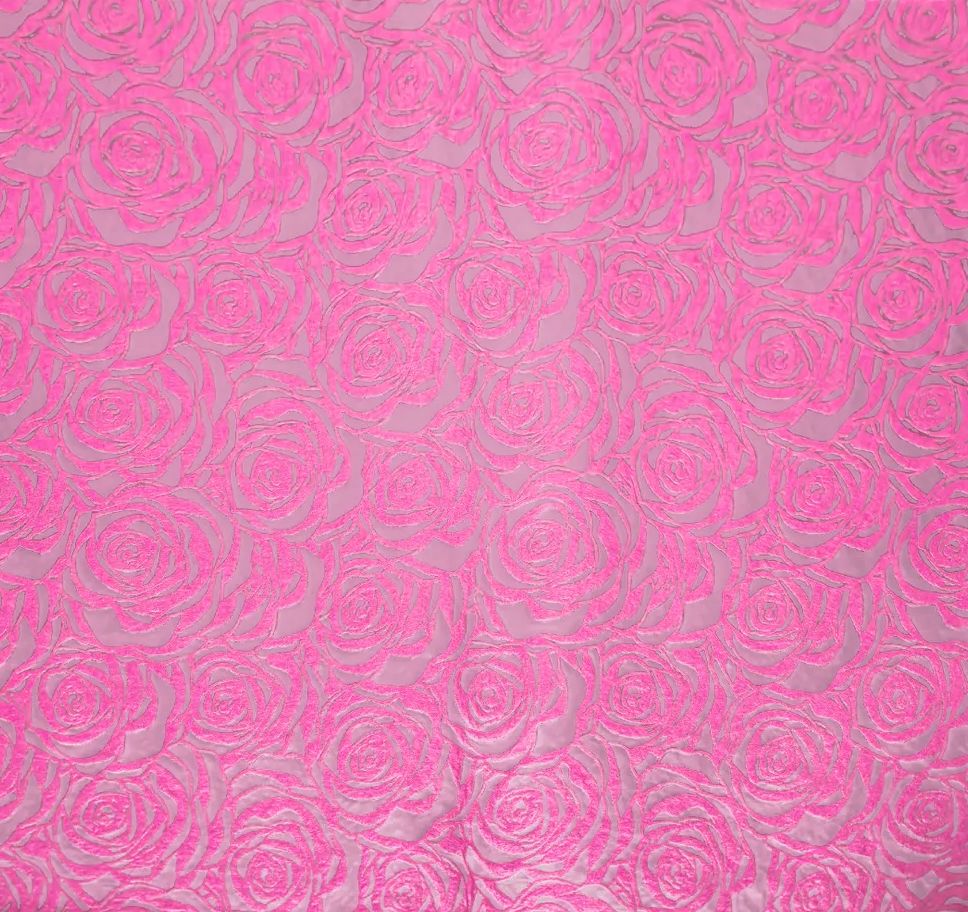 22.5" x 21" LIGHT PINK VELVET EMBOSSED FLOWER PAPER, 20 SHEETS, N.D.