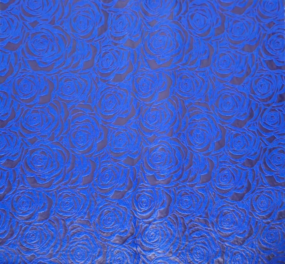 22.5" X 21" ROYAL BLUE VELVET ROSE FLORAL WRAPPING PAPER 20PK ND