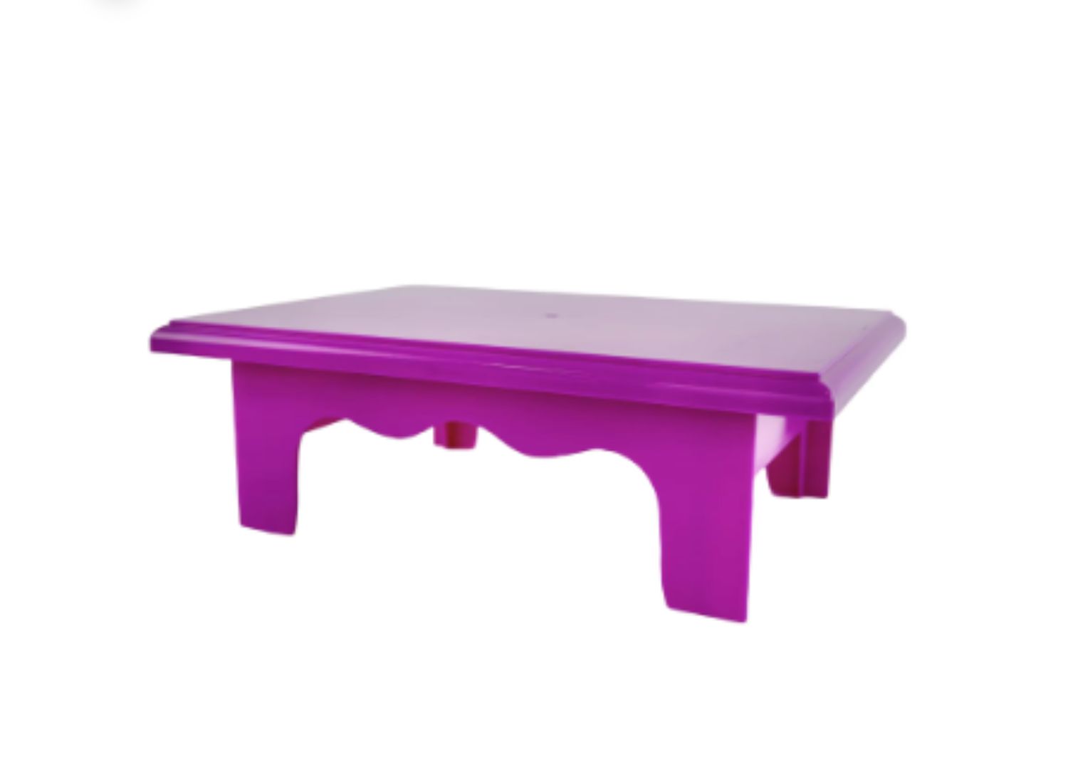 3.25’h x 7”W x 10”L FUCSHIA PLASTIC RECTANGLE CAKE AND CUPCAKE STAND