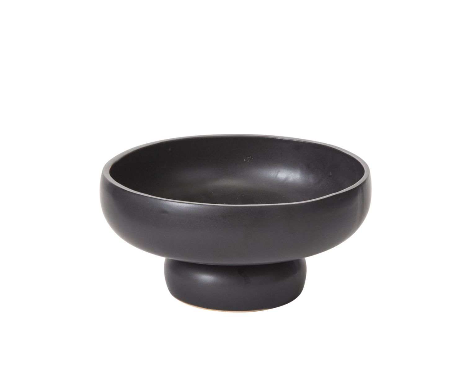 3.75"H X 7.75" BLACK CERAMIC NIGHTINGALE COMPOTE 97316