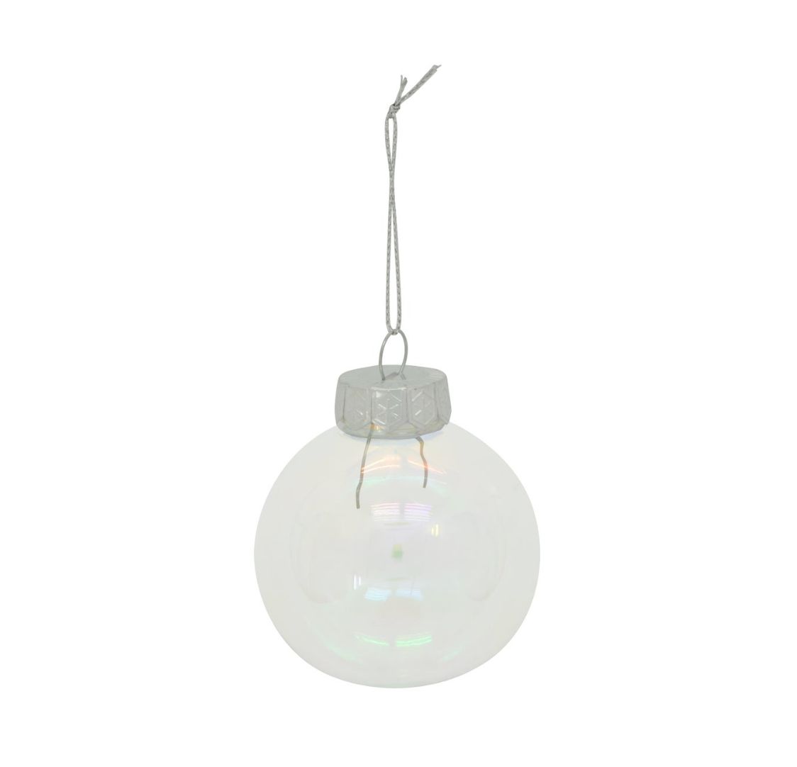 70MM IRRIDESCENT CHRISTMAS ORNAMENTS BOX OF 8 CHRISTMAS BALL