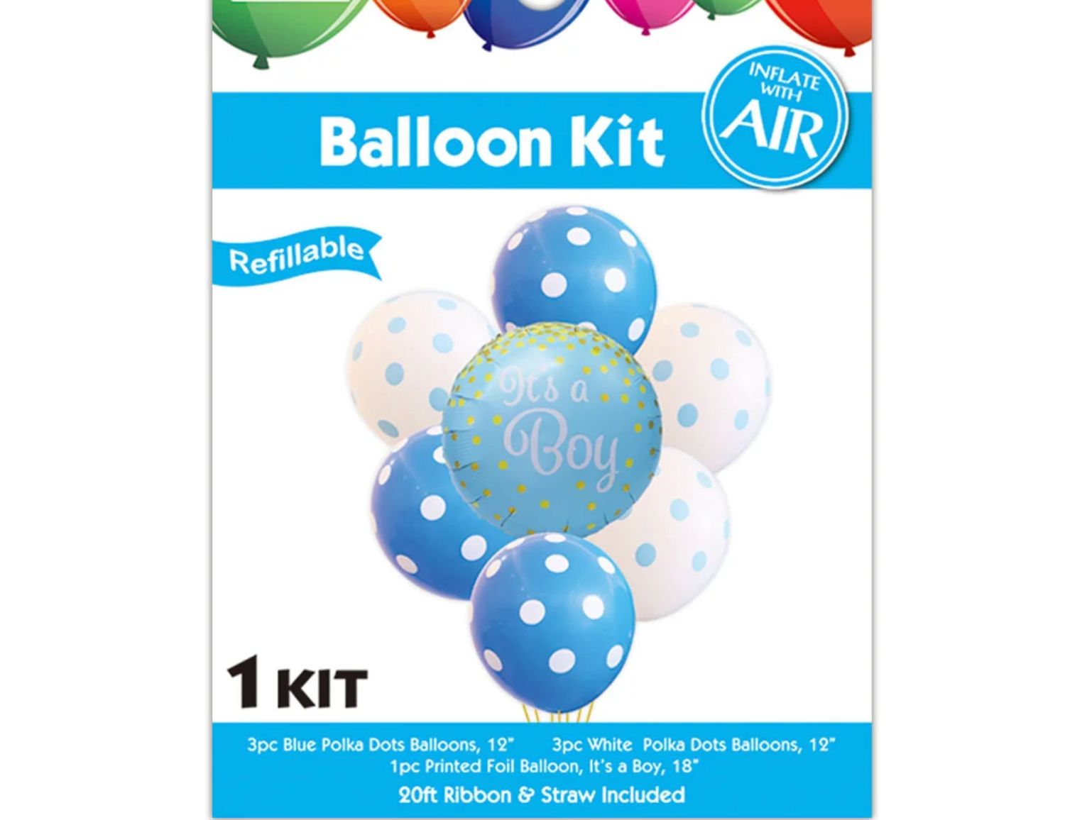 7 PC IT'S A BOY BALLOON KIT
