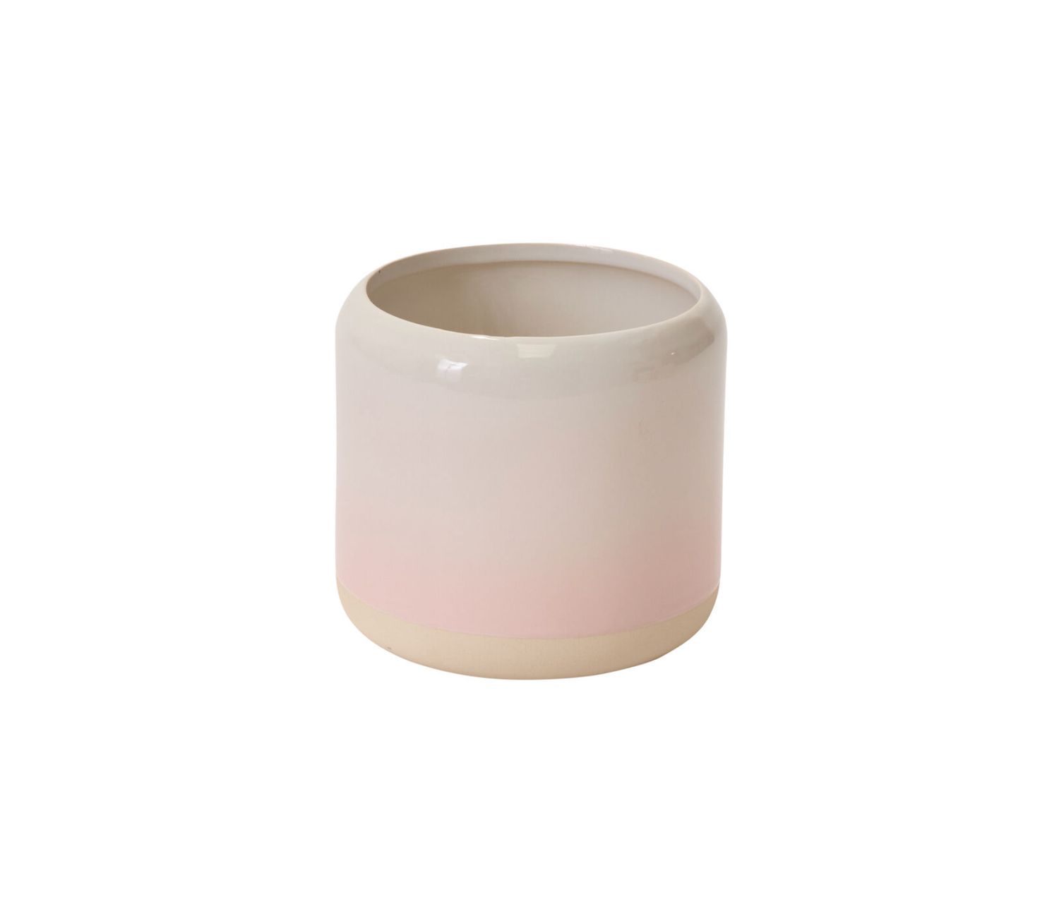 5"H X 5.25" LIGHT-PINK CERAMIC SKYWAY POT
