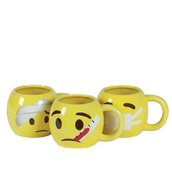 6" X 4.25" X 3.5" GET WELL EMOJI MUG