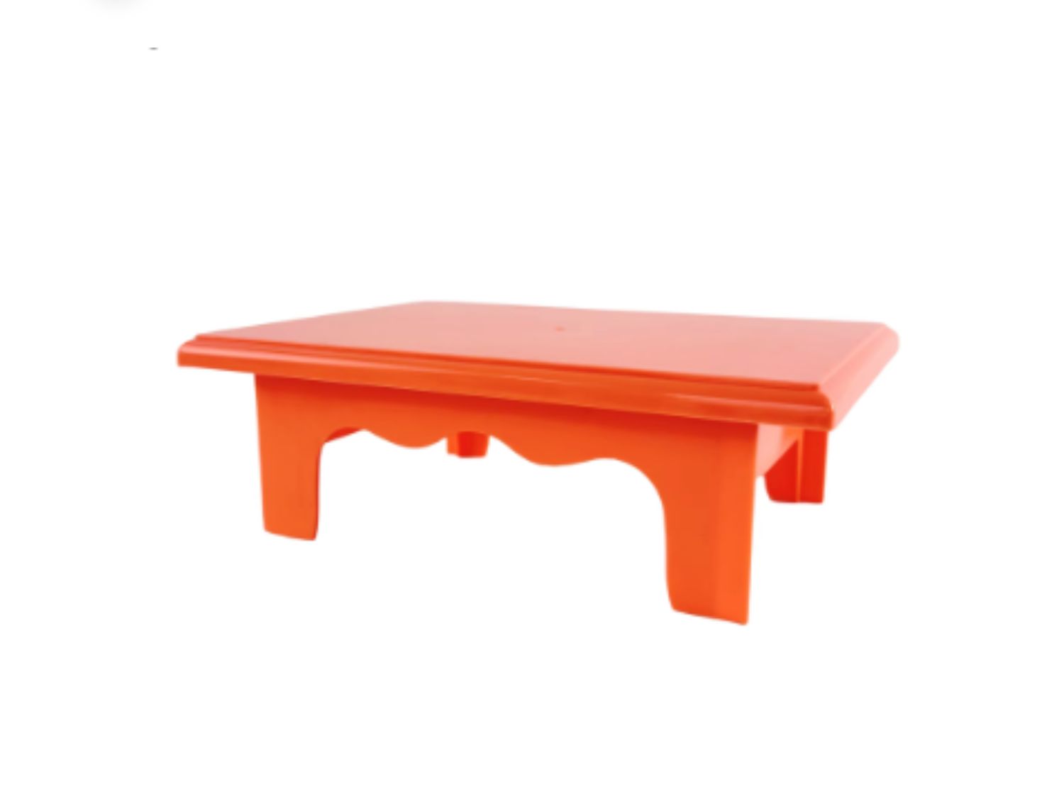 3.25’h x 7”W x 10”L ORANGE PLASTIC RECTANGLE CAKE AND CUPCAKE STAND