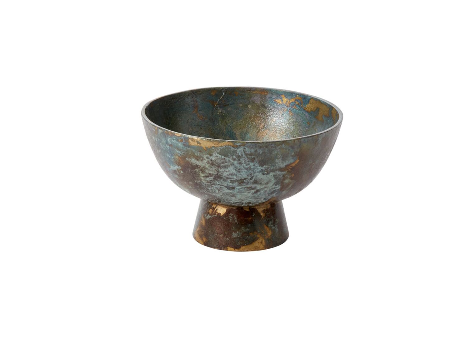 6”H X 9” BRONZE METAL EDINBURGH COMPOTE