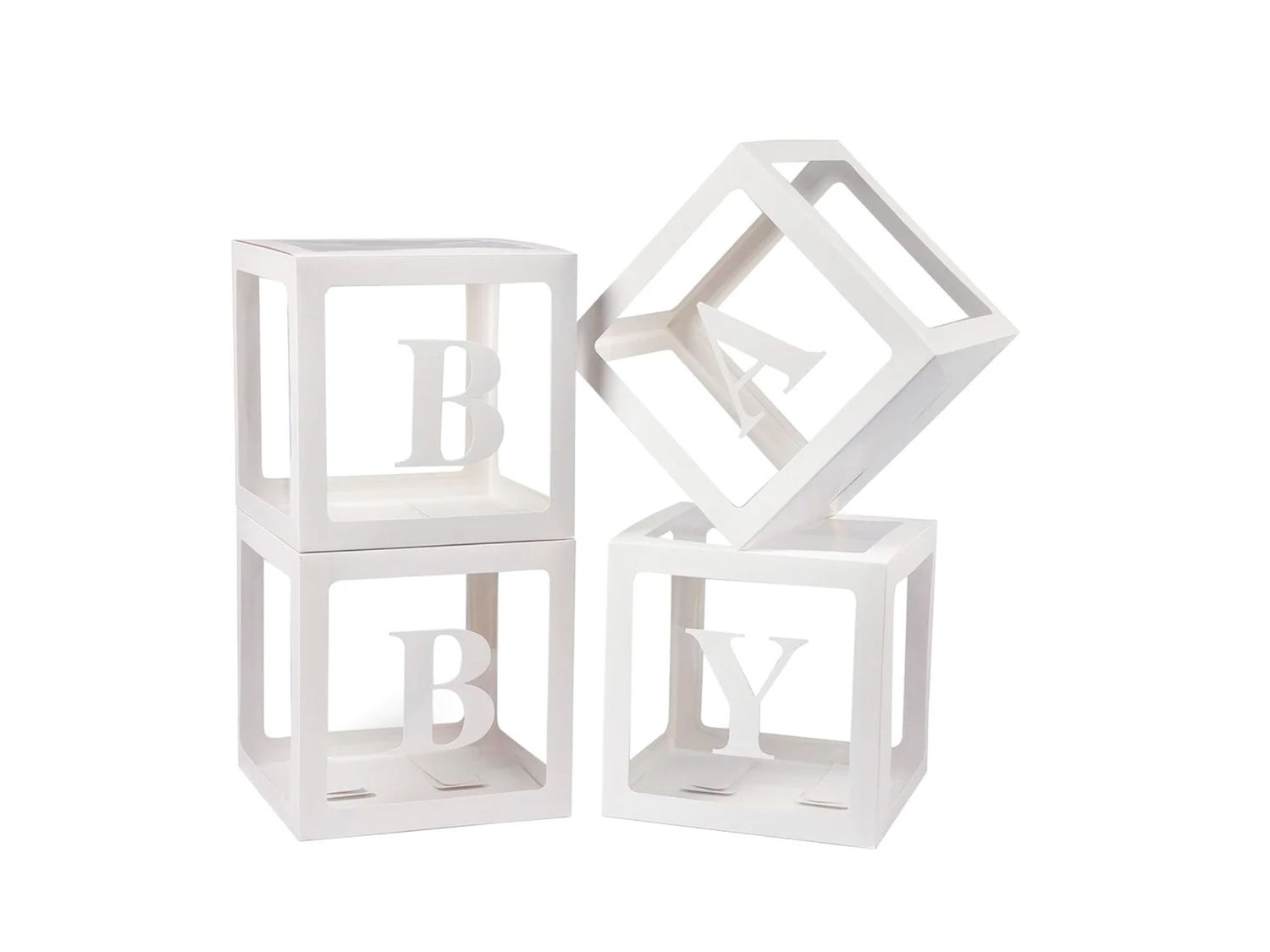 4 PIECE WHITE  BALLOON BLOCK ND