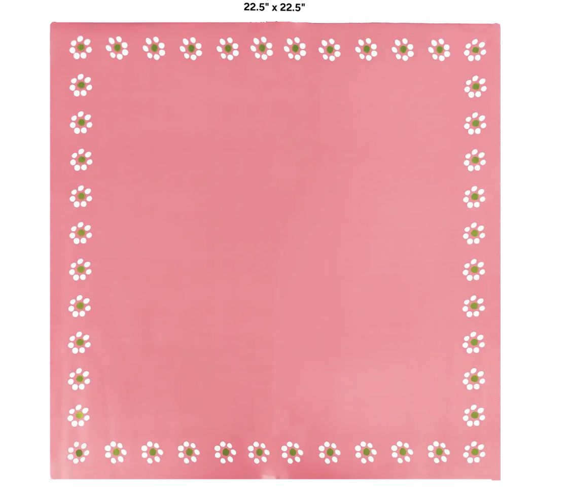 22.5" x 22.5" PINK FLOWER PAPER 20pk