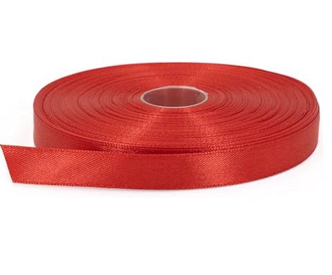 1/2" , 50 YDS, RED DOUBLE FACE RIBBON, NO DISCOUNT