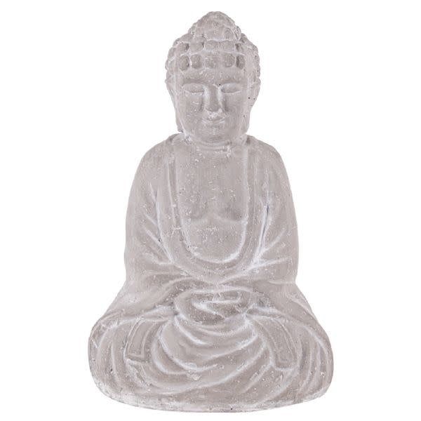 12'' NATURAL CEMENT SITTING BUDHA
