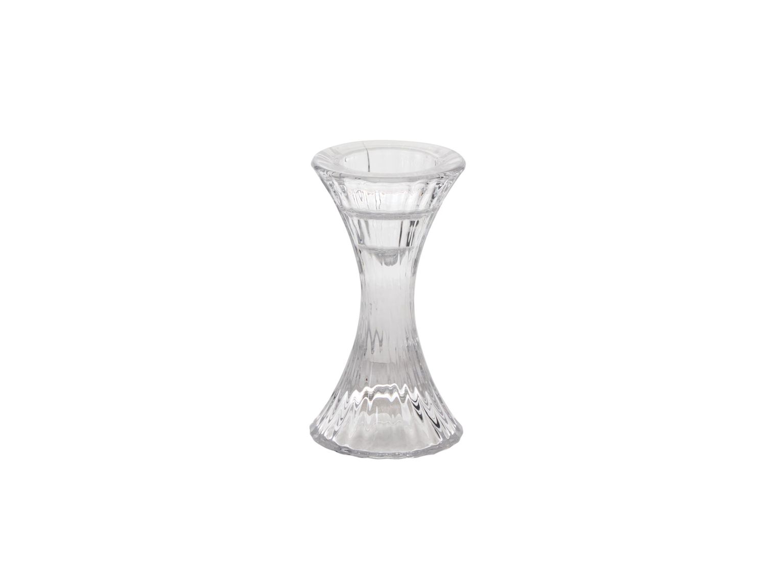 5.25”H X 2.75” GLASS MONROE CANDLEHOLDER
